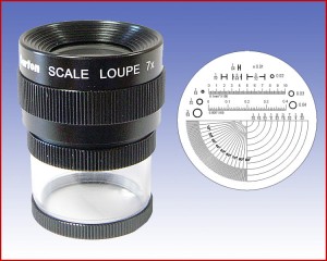 Lupa x7 stojąca z podziałką 0,1mm, model: M1207 skala 3  52175