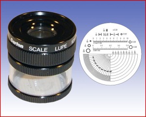 Lupa x10 stojąca z podziałką 0,1mm, model: M1210 skala 3  52039