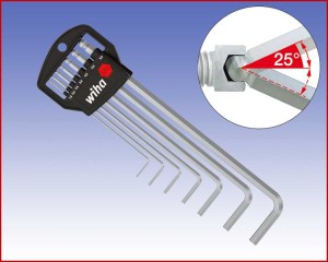 34017 Zestaw kluczy trzpieniowych sześciokątnych z końcówką kulistą Wiha w uchwycie 7-cz. 369 H7 Rozmiar: 1,5 ÷ 6