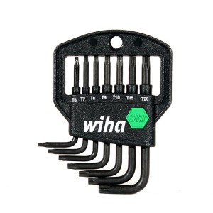 34044 Zestaw kluczy trzpieniowych Wiha TORX® w uchwycie 7-cz. 363 H7 Rozmiar: T6 ÷ T20