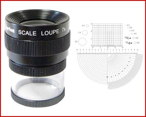 Lupa x7 stojąca z podziałką 0,1mm, model: M1207 skala 4  52176