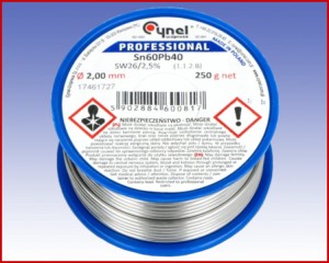 Spoiwo lutownicze S-Sn60Pb40 (LC60) Ø2,0 z topnikiem  22067