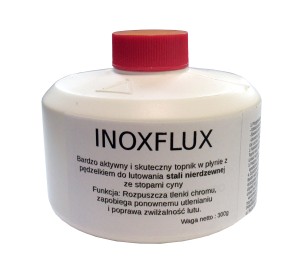 Bardzo aktywny topnik do lutowania stali nierdzewnej INOXFLUX 300g.  22081