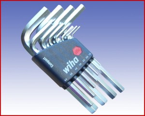 34046 Zestaw kluczy trzpieniowych sześciokątnych Wiha w uchwycie 11-cz. 351 H11 Rozmiar: 1,5 do 10