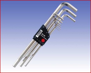 34019 Zestaw kluczy trzpieniowych sześciokątnych Wiha w uchwycie 9-cz. 352 H9  Rozmiar: 1,5 do 10