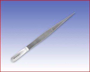 Pinceta ostra z ząbkami długość 160mm, medyczna nr 5,  35031