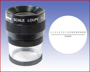 Lupa x7 stojąca z podziałką 0,1mm, model: M1207 skala 2  52169