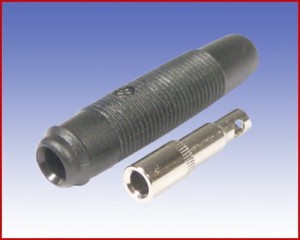 Izolowane gniazdko kablowe Ø4mm, Hirschmann KUN 30 SW (czarny)  42879