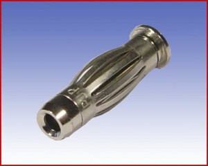 Nieizolowany adapter z Ø2mm (wew. otwór) na Ø4mm (zewn. wtyk)  42878