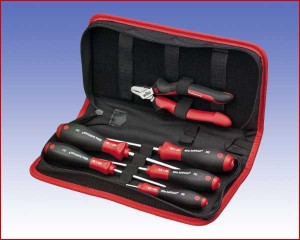 32189 Zestaw wkrętaków płaskich i krzyżowych w Torbie narzędziowej, 6 szt. pł:3,5 - 4,5 - 6,5 - PH1 - PH2 - Boczne 160