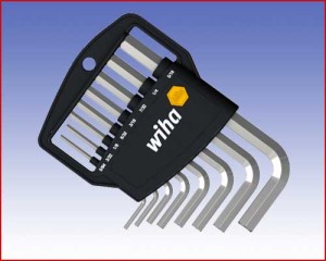 34016 Zestaw kluczy trzpieniowych sześciokątnych Wiha w uchwycie 8-cz. 351 HZ8, Calowe Rozmiar: 5/64 ÷ 5/16  34016