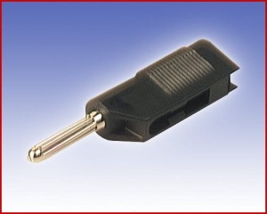 Izolowany wtyk 4mm z dodatkowym gniazdem 4mm, Hirschmann BSB 20 SW (czarny), Nr. 10  42706