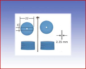 42452 Elastyczne polerki silikonowe: koło. Nr 28294