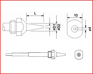 12597 Dysza 0.8S do rozlutownicy DENON SC-7000Z.(50-01-12)