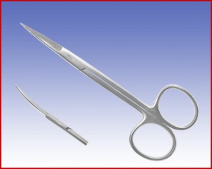 38043 Nożyczki medyczne IRIS małe-wygięte 115mm