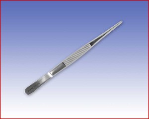 Pinceta anatomiczna z ząbkami długość 140mm, medyczna nr 8,  35034