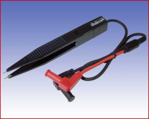 Pęseta pomiarowa z w pełni Izolowanymi wtykami 4mm, AXIOMET AX-TLP-TW-01 (czarny)  42660