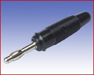 Izolowany wtyk lamelkowy 4mm, Hirschmann LAS 30 SW (czarny), Nr. 12  42710