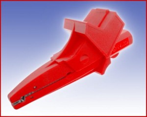 W pełni Izolowany krokodylek z gniazdem 4mm, spełniający szereg norm bezpieczeństwa, ELECTRO-PJP 5004/LM-IEC RT (czerwony), Nr. 54  42784